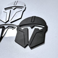 Model 3 & Y Mandalorian T Logo Overlay Emblem Badge - Front Hood