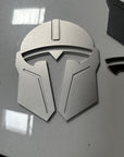 Model 3 & Y Mandalorian T Logo Overlay Emblem Badge - Front Hood