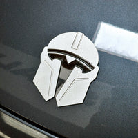 Model 3 & Y Mandalorian T Logo Overlay Emblem Badge - Front Hood