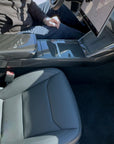 2024+ | Model 3 Highland Refreshed Center Console Combo Side Panel & Charging Pad Overlay (1 Piece) - Real Dry Molded Carbon Fiber