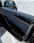 2024+ | Model 3 Highland Refreshed Front & Rear Upper Door Panel Overlays (4 Pieces) - Real Dry Molded Carbon Fiber