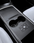 Model 3 & Y Center Console Overlays (Gen. 2) Version 2 - Real Molded Carbon Fiber