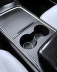 Model 3 & Y Center Console Overlays (Gen. 2) Version 2 - Real Molded Carbon Fiber