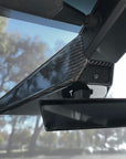 Cybertruck Rearview Mirror Delete & Full Overlay Version 2.0 - Real Dry Molded Carbon Fiber