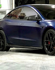 2017-2023 | Model 3 Viento Side Skirts Open Back (Hollow Version) - Real Molded Carbon Fiber