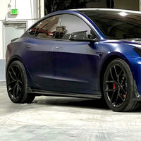 Model 3 Side Skirts Open Back Hollow Version - Real Molded Carbon Fiber