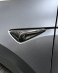 2023+ | Model 3XY Full Cover Turn Signal Overlays - Hardware 4.0 (1 Pair) - Real Dry Molded Carbon Fiber