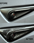 2023+ | Model 3XY Full Cover Turn Signal Overlays - Hardware 4.0 (1 Pair) - Real Dry Molded Carbon Fiber