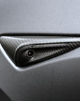 2023+ | Model 3XY Full Cover Turn Signal Overlays - Hardware 4.0 (1 Pair) - Real Dry Molded Carbon Fiber