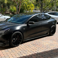 Model 3 Side Skirts Open Back Hollow Version - Real Molded Carbon Fiber