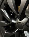 2022+ | Model X - 20" Cyberstream Center Wheel Hubs - Real Molded Carbon Fiber- (Set of 4)