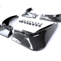 Model 3 Mud Flaps Screwless - Glossy Carbon Fiber Look - (Set of 4)