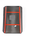 2026+ | Model Y Juniper Refreshed Armrest Overlay - Real Dry Molded Carbon Fiber
