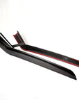 2026+ | Model Y Juniper Refreshed Center Console Combo Side Panel & Charging Pad Overlay (1 Piece) - Real Dry Molded Carbon Fiber