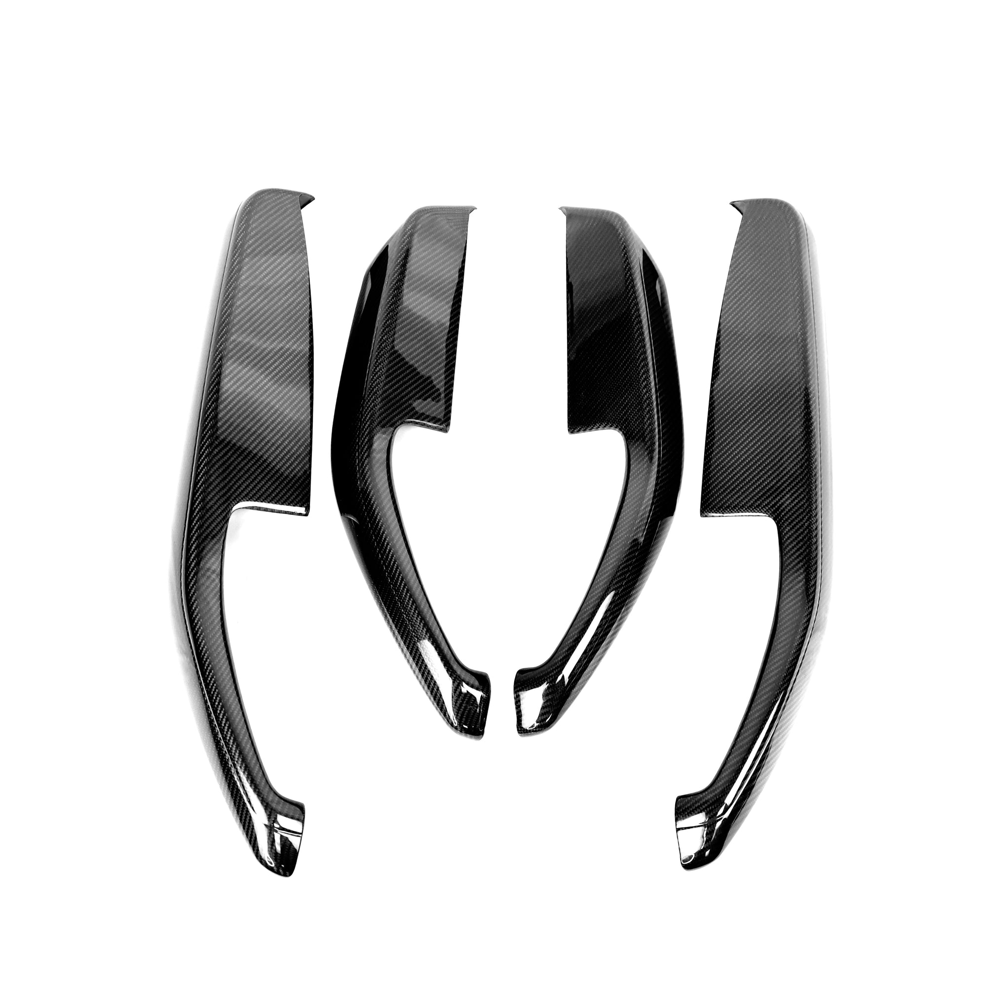 2024+ | Model 3 Highland Refreshed Front & Rear Lower Door Armrest Overlays (4 Pieces) - Real Dry Molded Carbon Fiber