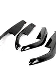 2026+ | Model Y Juniper Refreshed Front & Rear Lower Door Armrest Panel Overlays (4 Pieces) - Real Dry Molded Carbon Fiber