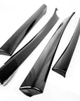 2024+ | Model 3 Highland Refreshed Front & Rear Upper Door Panel Overlays (4 Pieces) - Real Dry Molded Carbon Fiber
