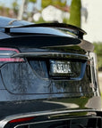 Model X Tailgate Applique Overlay - Real Dry Molded Carbon Fiber