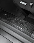 Cybertruck Front Door Sill Protector Overlay - Real Molded Carbon Fiber (1 Pair)
