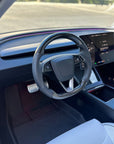 2024+ | Model 3 Sport Grip Round Carbon Fiber Heated Steering Wheel Upgrade TESLA Factory Original Core Wheel - Variety*