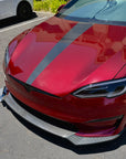 Model S Hood Racing Stripe - Colored PPF - 10-Year Warranty - Multiple Colors