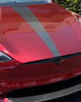 Model S Hood Racing Stripe - Colored PPF - 10-Year Warranty - Multiple Colors