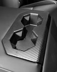Cybertruck Backseat Cupholder Cover ABS Plastic - Hydro Carbon Fiber Coated