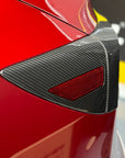 2024+ | Model 3 Highland Refreshed Charging Port Overlay (1 Pair) - Real Molded Carbon Fiber