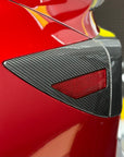 2024+ | Model 3 Highland Refreshed Charging Port Overlay (1 Pair) - Real Molded Carbon Fiber