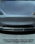 2020-2025 | Model Y Plus Dual Level Front Lip Overlay Spoiler - Real Dry Molded Carbon Fiber