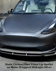2020-2025 | Model Y Plus Dual Level Front Lip Overlay Spoiler - Real Dry Molded Carbon Fiber