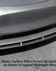 2020-2025 | Model Y Plus Dual Level Front Lip Overlay Spoiler - Real Dry Molded Carbon Fiber