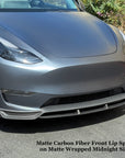 2020-2025 | Model Y Plus Dual Level Front Lip Overlay Spoiler - Real Dry Molded Carbon Fiber