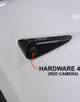 2023+ | Model 3XY Top Half Cover Turn Signal Overlays - Hardware 4.0 (1 Pair) - Real Dry Molded Carbon Fiber