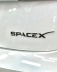 SpaceX tailgate Emblem - Real Molded Carbon Fiber