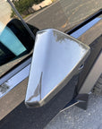 Cybertruck Side View Mirror Overlays - Real Dry Molded Carbon Fiber