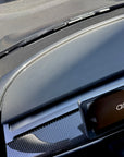 Model 3 & Y* Upper Dashboard Overlay (2 Pieces) - Real Dry Molded Carbon Fiber