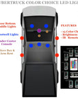 Cybertruck Interior & Door LED Colored Lighting Upgrade Kits - RGB-W with IR Remote