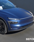 2026+ | Model Y Colossal Front Lip Overlay Spoiler - Real Dry Molded Carbon Fiber