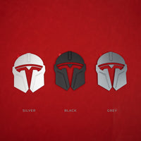 Model 3 & Y Mandalorian T Logo Overlay Emblem Badge - Front Hood