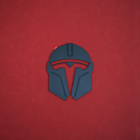 Model 3 & Y Mandalorian T Logo Overlay Emblem Badge - Front Hood