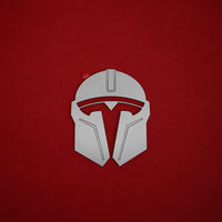 Model 3 & Y Mandalorian T Logo Overlay Emblem Badge - Front Hood