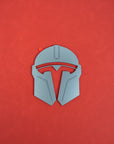 Model 3 & Y Mandalorian T Logo Overlay Emblem Badge - Front Hood