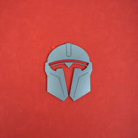 Model 3 & Y Mandalorian T Logo Overlay Emblem Badge - Front Hood