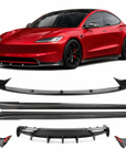 2024+ | Model 3 Highland Refreshed Futura Full Body Kit - Real Molded Carbon Fiber (8 Pieces)