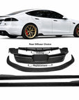 2022+ | Model S Viento Full Body Kit - Real Molded Carbon Fiber (4 Pieces)