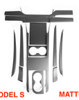 2021-2025 | Model S & X Interior Upgrade Kit "Go Plaid" (9 & 12 Piece Kit) - Real Molded Carbon Fiber - Goodbye Wood