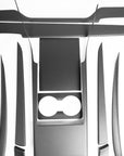 2021-2025 | Model S & X Interior Upgrade Kit "Go Plaid" (9 & 12 Piece Kit) - Real Molded Carbon Fiber - Goodbye Wood