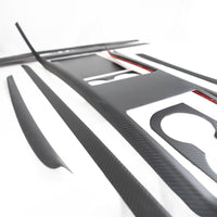 2021+ | Model S & X Interior Upgrade Kit "Go Plaid" (9 & 12 Pieces) - Real Molded Carbon Fiber