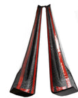 2016+ | Model X Colossal Side Skirt Overlays (1 Pair) - Real Dry Molded Carbon Fiber